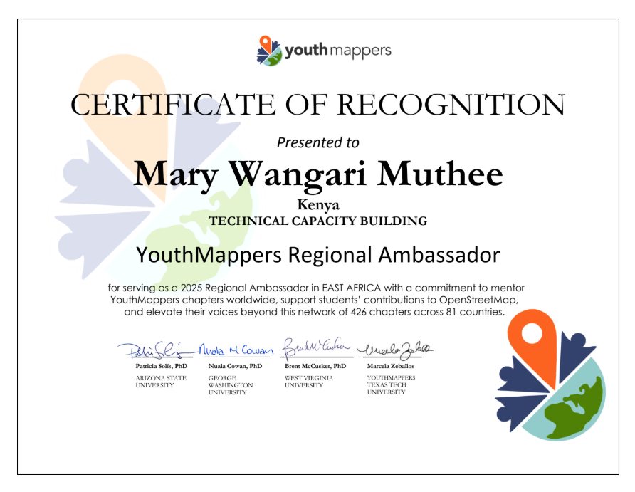 Regional Ambassador certificate
